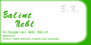 balint nebl business card
