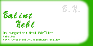 balint nebl business card